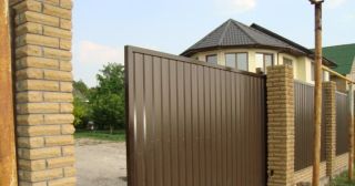 Купить откатные ворота из профнастила Химки, цена от 1763 руб.